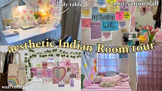 Indian Asthetic Room Tour ♡✨pinterest inspired [upl. by Arracahs48]