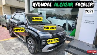 2024 Hyundai Alcazar Facelift Walkaround amp Review 🔥 Motor Soul [upl. by Ahsikar]