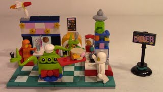 LEGO Limited Edition 40687 Alien Space Diner Build [upl. by Ludovick]