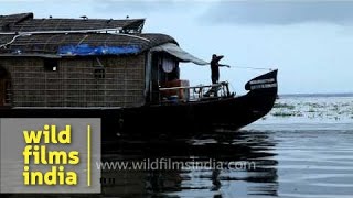 Luxurious shikaras floating over Vembanad Lake in Allepey [upl. by Latreese954]