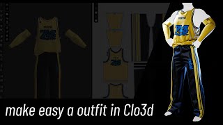 make easy a outfit in clo3d [upl. by Aihsenad154]