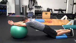 TOPFitnessNH Stability Ball Kneeling RollOuts [upl. by Ynohtona52]