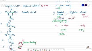 Propan1ol 246trinitrophenol 3nitrophenol 35dinitrophenolphenol 4methylphenol [upl. by Charmane]