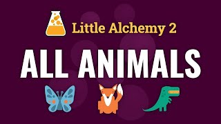 How to make ALL ANIMALS in Little Alchemy 2 [upl. by Ulda]