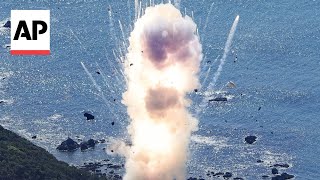 Moment Japans Space One rocket explodes [upl. by Donald]