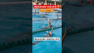 Backstroke stability drills  how to perfect backstroke technique shorts backstroke swim [upl. by Inigo]