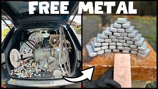 Massive Haul Street Scrapping  Free Metal  ASMR Metal Melting  Vault Treasure  BigStackD Bars [upl. by Licna]