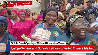 IyalojaGeneral and Somolu LG Boss Unveiled Olaleye Ultramodern Market [upl. by Winou]