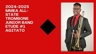 20242025 MMEA AllState Trombone Junior Band Etude 1 Agitato [upl. by Yde]