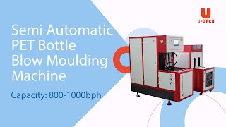 Semi auto wide mouth bottle blow moulding machine [upl. by Jet]