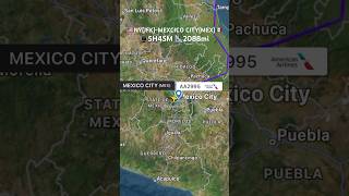 New York to Mexico city American airlines AA2995 flight route travel flight [upl. by Anyahs]