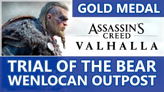 Wenlocan Outpost Bear Mastery Challenge Gold Medal  Assassins Creed Valhalla [upl. by Lytsirk]