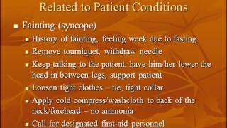 Venipuncture Complications P 1 of 2 by Dr Aruna Kolhatkarwmv [upl. by Oirtemed505]