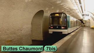 Métro de Paris  Buttes Chaumont  Ligne 7 bis  RATP MF88  2015 [upl. by Gianni426]