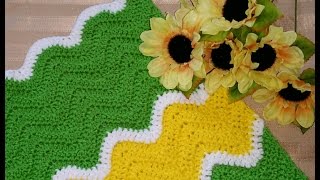 Crochet Glamas Sharp Chevron Afghan [upl. by Dunc555]