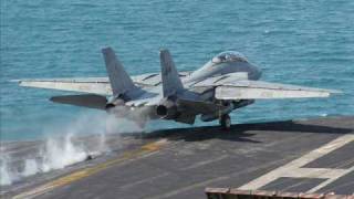 F14 Tomcats Launching from Aircraft Carriers [upl. by Sjoberg]