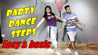 Party Dance Steps For Beginners  Easy amp Basic Steps  How TO Learn Dance at Home  Wedding steps [upl. by Vigor]