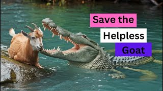 🐊 Crocodiles Hunt a Helpless Goat A Wild Encounter 😱🐐 [upl. by Notgnirrac]