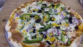 Chicken pizza home made pizza  do comment for pan pizza recipe [upl. by Nagrom738]