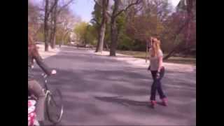 Backwards rollerblading with skate tricks transitions crossovers and pivots on inline skates [upl. by Chavez]