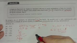 quotNo preparo de um alimento foi adicionado 15 g de NaCl  De acordo com o valor estabelecido pelaquot [upl. by Fredi848]