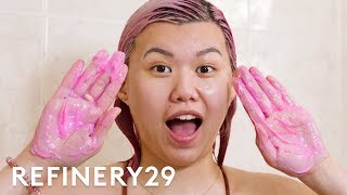 How Pastel Pink Hair Changed My Routine  Beauty With Mi  Refinery29 [upl. by Adnyc248]