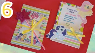 Como hacer invitaciones para fiesta infantil  COMBO My little pony [upl. by Amaryllis]