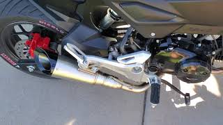 Honda Grom Istunt exhaust [upl. by Scrogan]