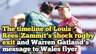 The timeline of Louis ReesZammit’s shock rugby exit and Warren Gatland’s message to Wales flyer [upl. by Yemrej285]