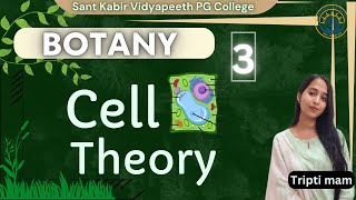 Cell theory  Lecture3  BSc BOTANY 1ST SEMESTER  TRIPTI MAM [upl. by Ilatfan]