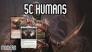 Unleashing the Power of Human Aggro  5c Humans  Modern  MTGO [upl. by Bullough]