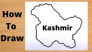 Drawing Kashmir Country Map  Independent Jammu amp Kashmir Map Drawing [upl. by Cherise]