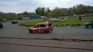 grimley raceway 1600 bangers huge crash [upl. by Magena]