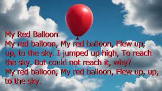 My Red Balloon  Sing Along  Nursery Rhymes and Children Songs  Kindergarten Videos for Kids [upl. by Navi572]