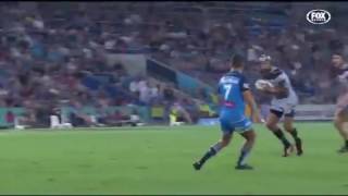 Kalyn Ponga  First NRL Try 38th Min VS Titans [upl. by Mulloy]