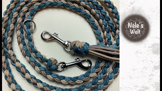 Paracord für Anfänger Leine flechten mit vier Strängen DIY Anleitung by NeleC [upl. by Nimajeb]