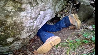 Super Tight Cave Crawl Filled With Spiders [upl. by Entwistle246]