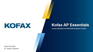 Tungsten Automation Kofax ReadSoft AP Essentials for Dynamics NAV and D365 Business Central [upl. by Birkner]