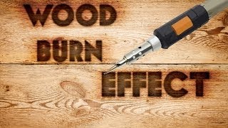 Photoshop Wood Burn Text Effect [upl. by Elahcim]