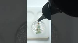 I made fir tree earrings with resin art ▽ resinart handmade resinart [upl. by Aeuhsoj]