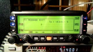 Yaesu FTM350  Text entry hints [upl. by Engamrahc]