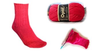 Die 2 Nadel Socke Strickanleitung  Woolpedia® [upl. by Anahs927]