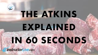 The Atkins Diet Explained in 60 Seconds [upl. by Avilla343]