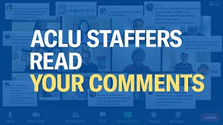 ACLU Staffers Read the Mean Comments You Wrote To Us [upl. by Elletnahc585]