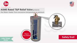 Rheem Fury Electric Central Water Heater English [upl. by Ecinue]