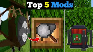 Top 5 best survival mods minecraft 121 PEBedrock MCPE [upl. by Hanid]