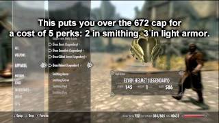 Skyrim TS  5  Elven Armor Hitting the Cap with Perks Shields Enchantments [upl. by Ecargyram]