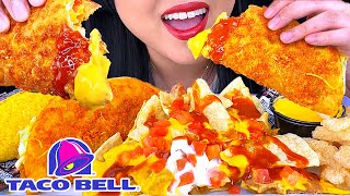 ASMR CHEESY CHEDDAR CHALUPA CRUNCHY TACOS NACHO BELL GRANDE MUKBANG ASMR Phan [upl. by Brenza]