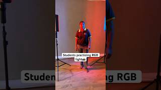 Students practicing RGB light📸💡gcop photography youtubeshorts rgblighting [upl. by Minetta649]