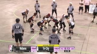 2016 International WFTDA D2 Playoffs in Lansing Game 7 Final Jam Highlight [upl. by Ahsinawt]